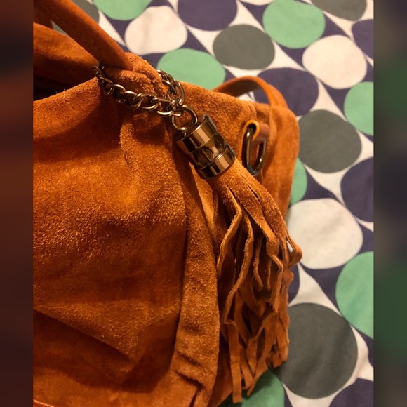 Borse in Pelle brown suede  bag with tassel - Picture 4 of 6